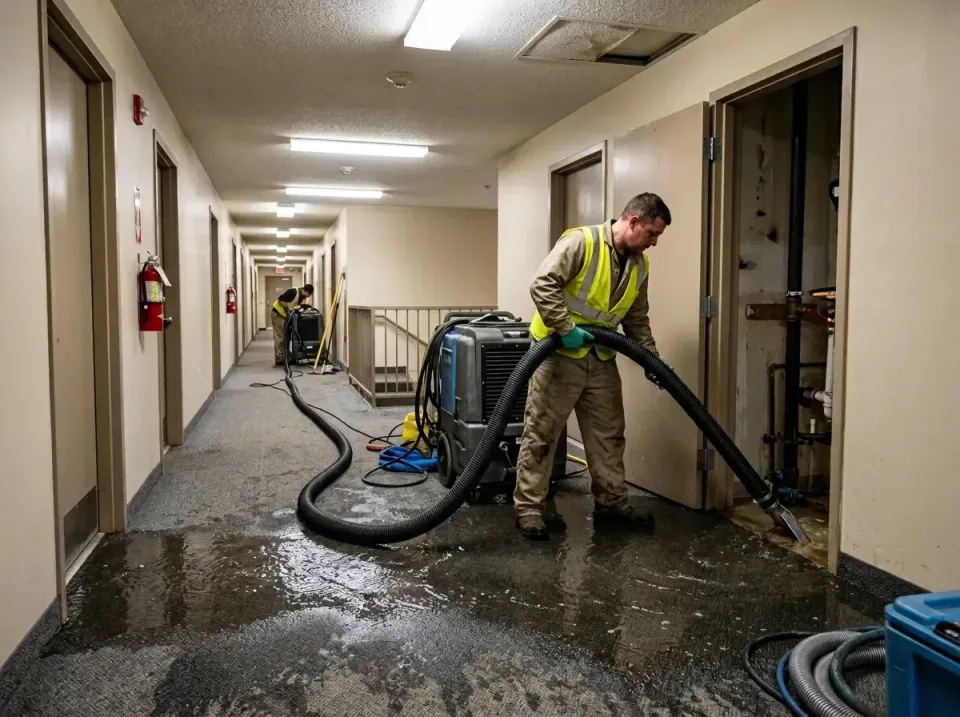 multi-unit-apartment-hallway-f-005 — frequently asked questions, Emergency Burst Pipe Water Extraction & Removal in Carringt…